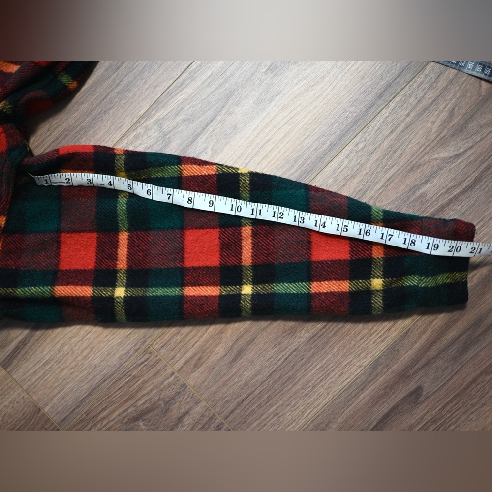 VTG Johnson Woolen Mills Jacket Mens M 60s Tartan Plaid Hunting Mackinaw Wool - Picture 15 of 16